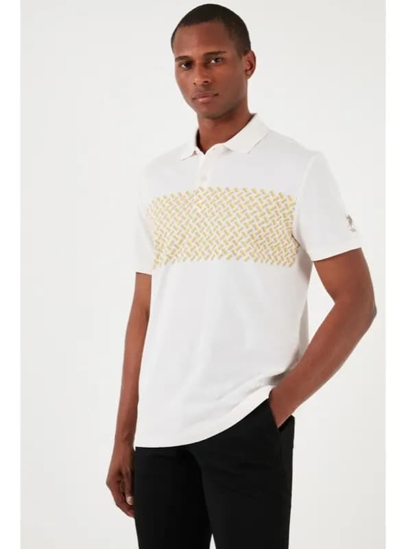 Ekru Polo Yaka T-Shirt