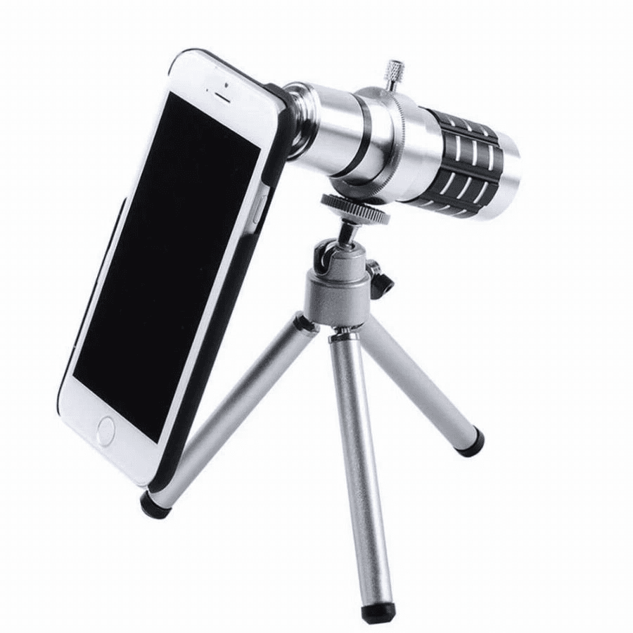İphone5,5s,i̇phone4.4s Için Alüminyum 14x Optik Zoom Yakından Görüntü Çekme Dürbün