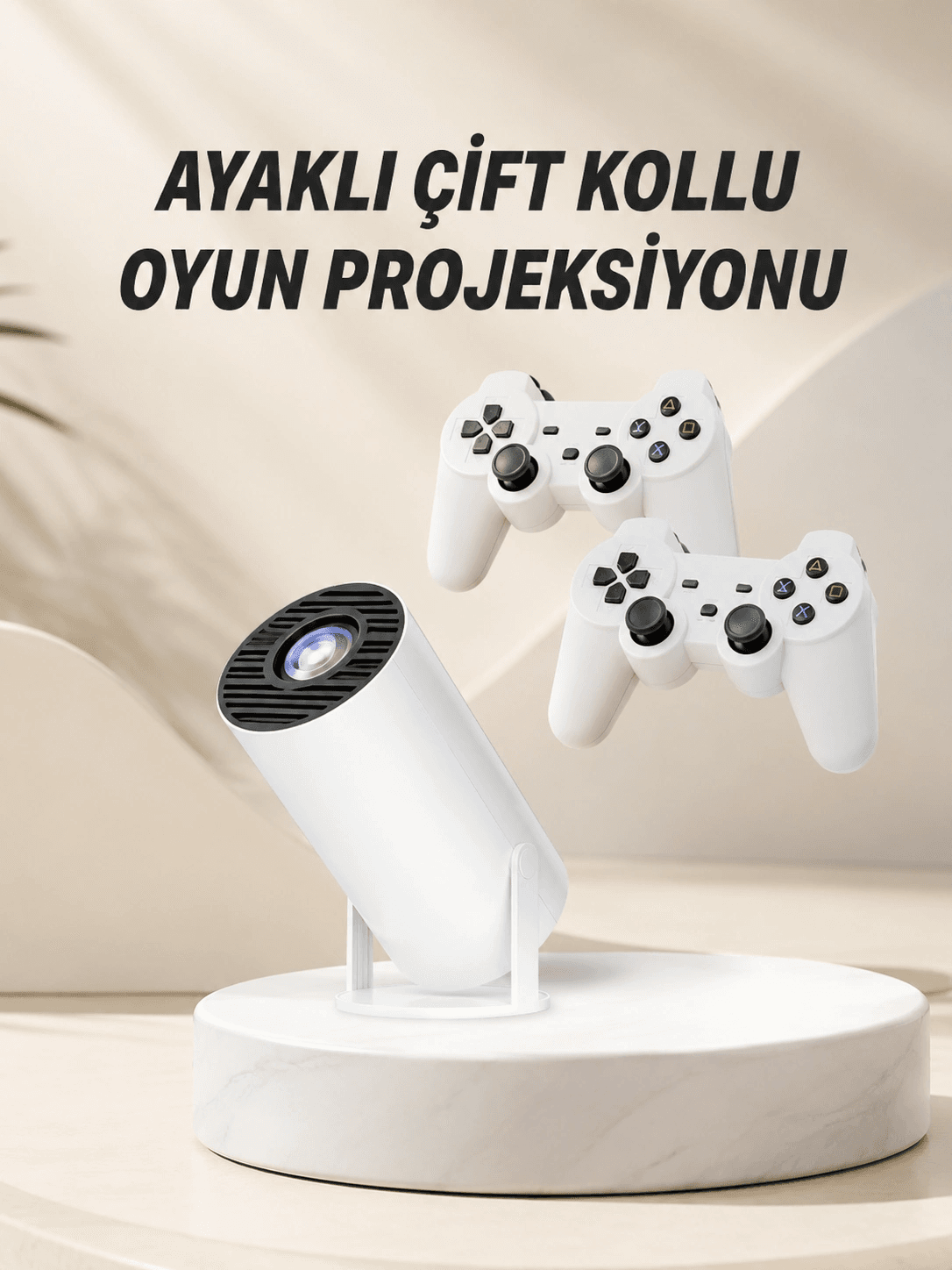 Taşınabilir Android Projeksiyon Ayaklı Çift Kollu 4k Çözünürlüklü Sinema Projeksiyonu