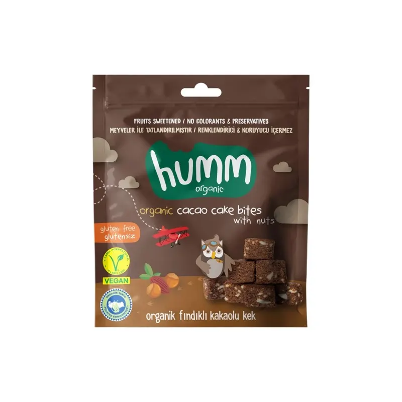 Organik Glütensiz Vegan Kakaolu ve Fındıklı Kek